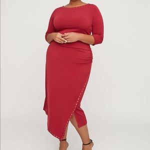Catherine’s Curvy Collection Studded Wrap Dress